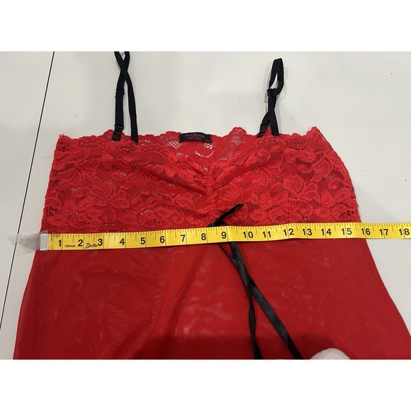 Avid Love Christmas Santa‎ Lingerie Babydoll Sheer Gown Lace Size XXL Mean Girls - Picture 6 of 10